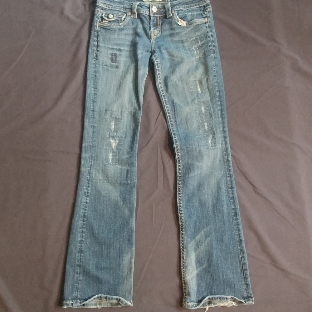 MEK Denim Jeans, Size 28/34, Distressed Bootcut